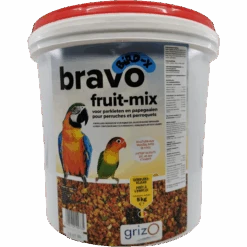 Bravo Fruit Mix Grossier Pour Perruches Et Perroquets En Seau 5kg - Bird-X