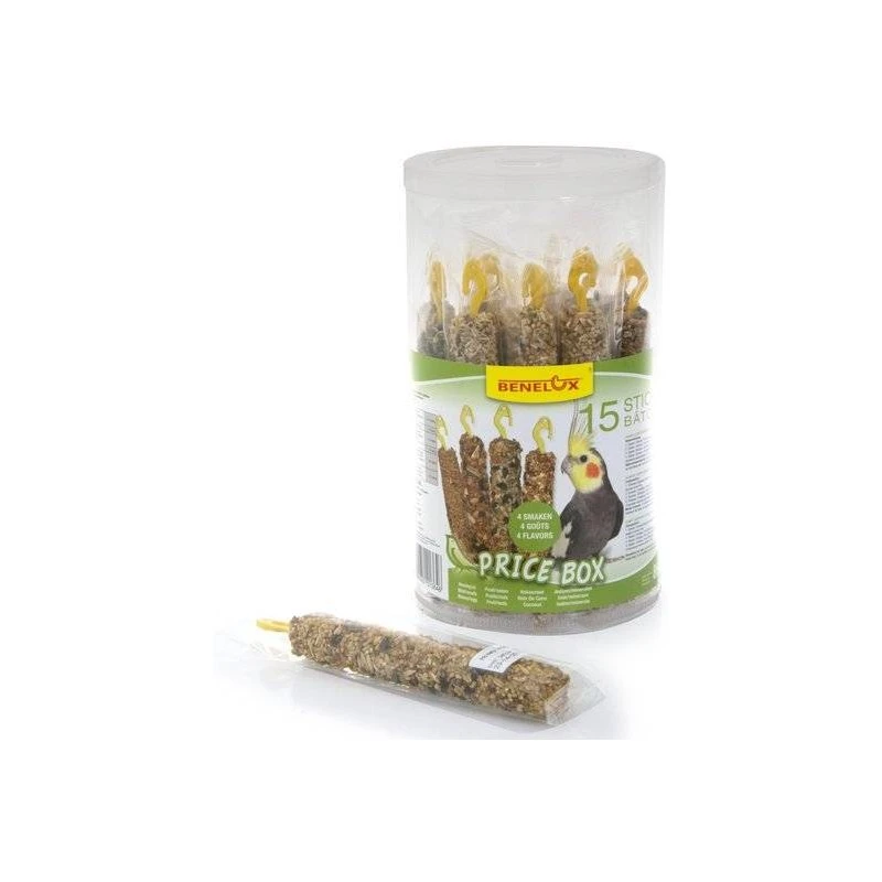 Coffret Promo De 15 Bâtonnets De Graines Pour Grandes Perruches - Benelux 1 Coffret Promo De 15 Bâtonnets De Graines Pour Grandes Perruches - Benelux