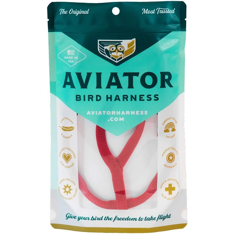 Harnais Pour Perroquet AVIATOR X-Large Rouge 1 Harnais Pour Perroquet AVIATOR X-Large Rouge