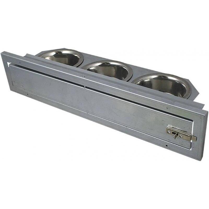 Mangeoire à Plateau Tournant 3 Bols 1 Mangeoire à Plateau Tournant 3 Bols