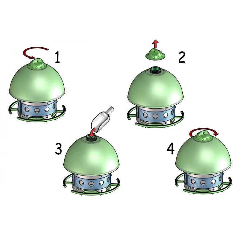 Mangeoire Extérieure Space GARDEN - Modèle Vert - S.T.A. Soluzioni 2 Mangeoire Extérieure Space GARDEN - Modèle Vert - S.T.A. Soluzioni – Image 2