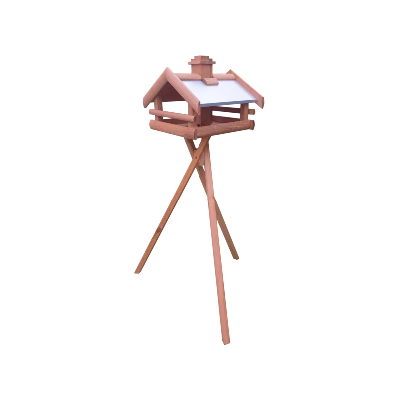 Mangeoire Hiver Sur Pied Toit Métal 1 Mangeoire Hiver Sur Pied Toit Métal