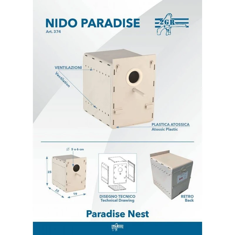 Nid Pour Perruche En Plastique, Démontable Et Lavable - 2G-R 3 Nid Pour Perruche En Plastique, Démontable Et Lavable - 2G-R – Image 3